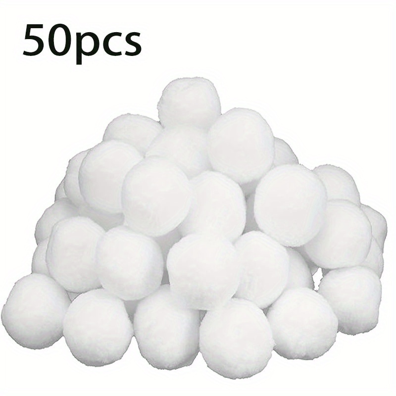 Soft snowballs to throw or for decoration 