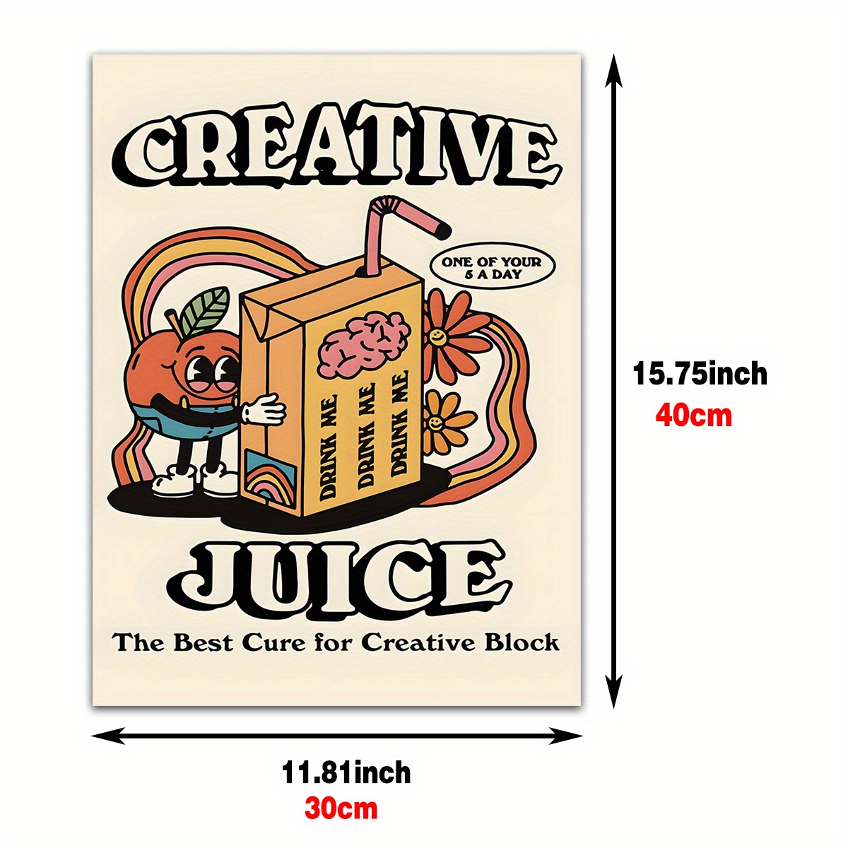 Canvas Poster, Creative Juice Poster, The Best Cure For Creative Block  Poster, Print Wall Picture, For Bedroom Living Room, Wall Decor, Canvas  Wall Art Decor, No Frame - Temu