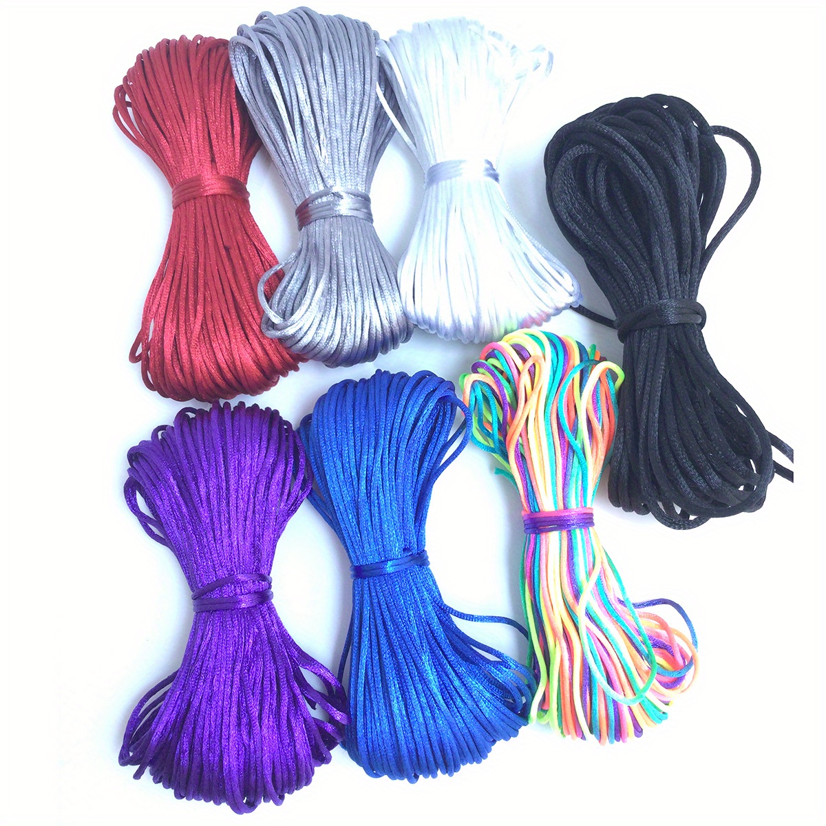 Buy One Bundle 30 Yard Chinese Knot Macrame Beading Cord Thread Rattail Braided  Nylon String 1mm Online in India 