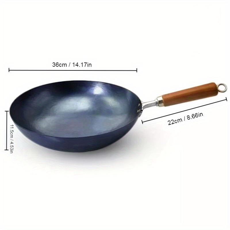 Cast Iron Frying Pan With Wooden Lid Uncoated Non stick Iron - Temu