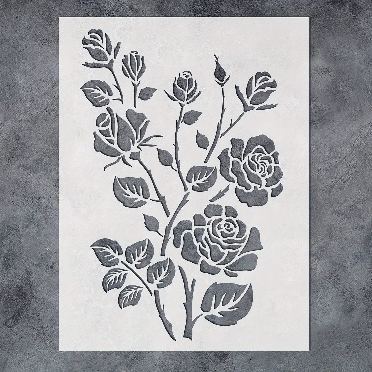 Rose Stencils 4inch Reusable Flower Stencils for Painting on Wood Floral  Stencil Flowers Drawing Templates for Wall Canvas Paper Porch Art Crafts