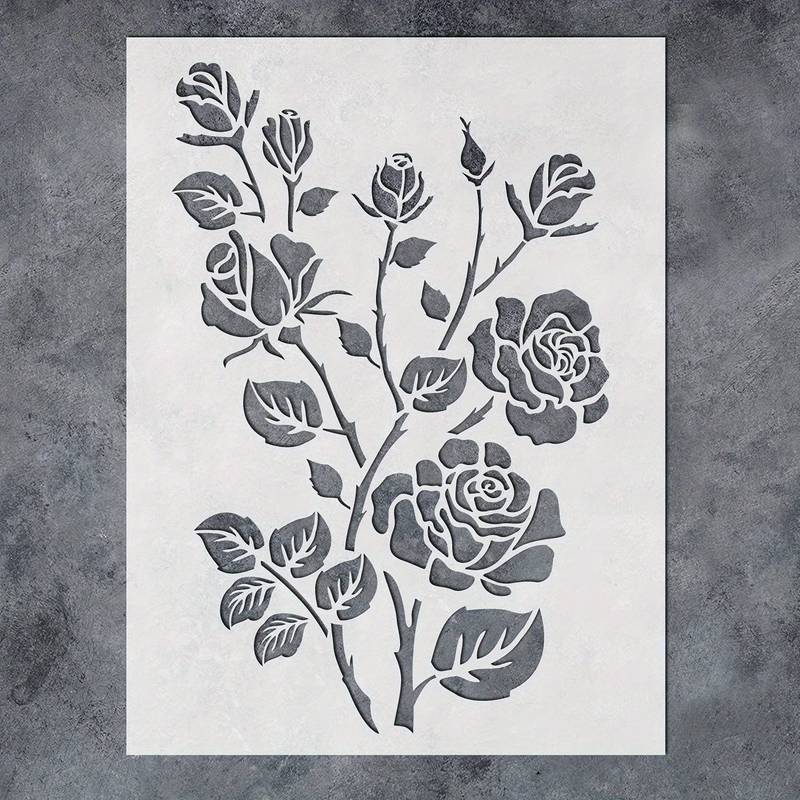 18 Stencil Riutilizzabili Con Motivi Floreali – Per Pittura Su Legno, Tessuto, Pareti, Scrapbooking E DIY