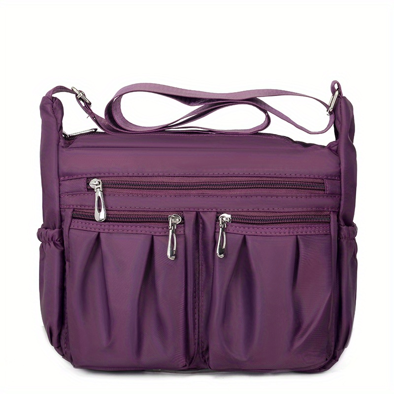 women's casual ruched crossbody bag high quality nylon large