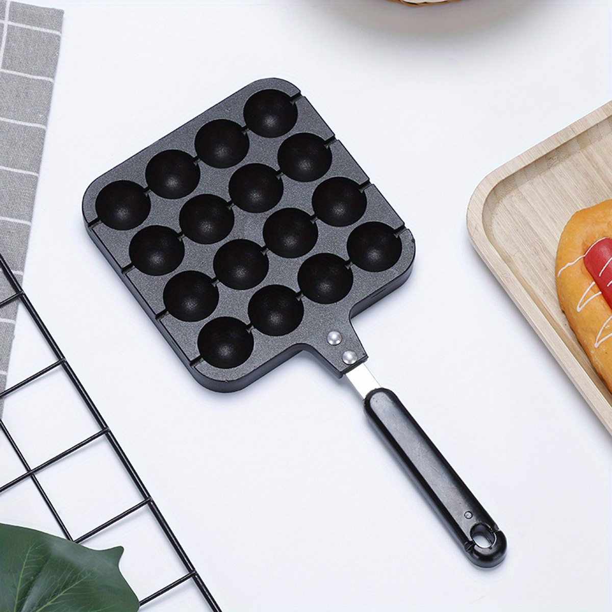 1pc Padella Takoyaki, 14 Buchi Octopus Ball Maker, Piastra Per La Cottura  Antiaderente Resistente, Vassoio Per La Cottura Di Polpette Di Polpo Per