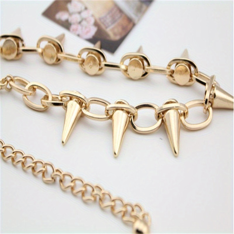 Rock Gothic Rivet Material Choking Round Punk Necklace