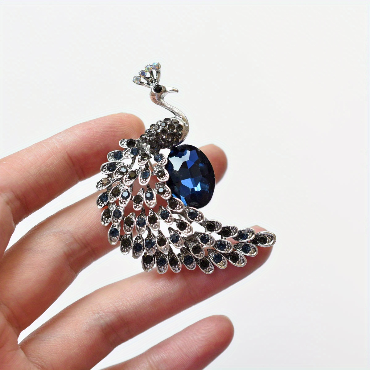 Blue Ocean Wave Brooch Quality Enamel Crystal Women Brooch Pins Jewelry  Accssory