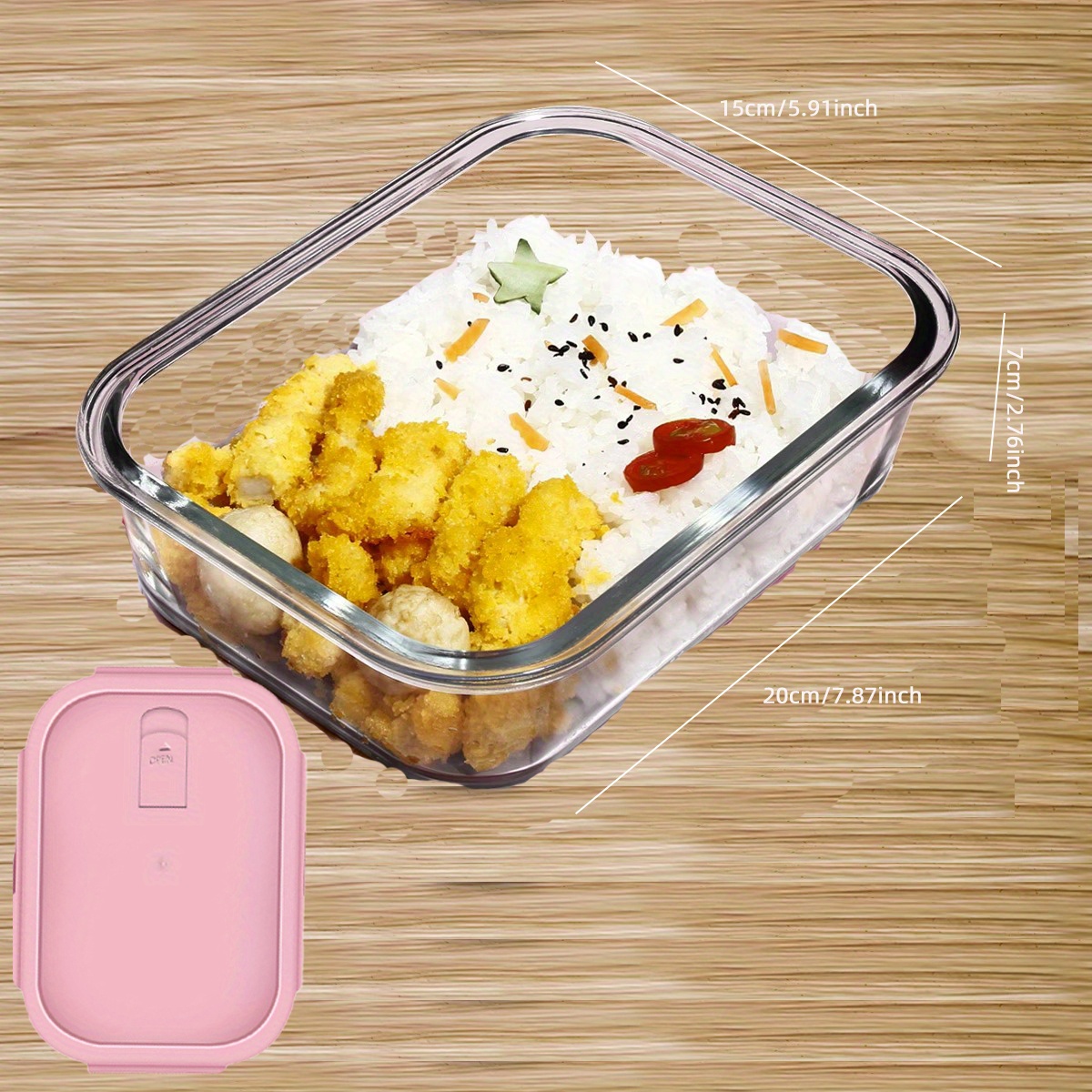 Microwave safe Round Glass Lunch Box With Lid Perfect For - Temu