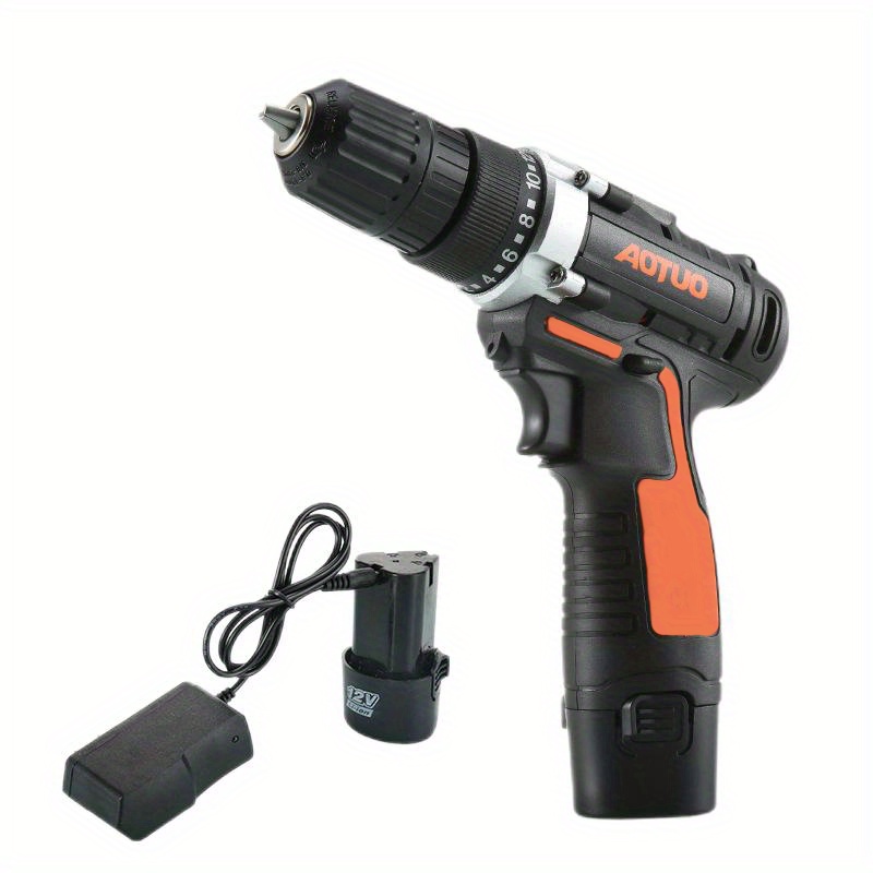 1pc JAVN 12V Cordless Drill Electric Screwdriver, Mini Wireless Power  Driver, DC Lithium-Ion Battery 3/8-Inch