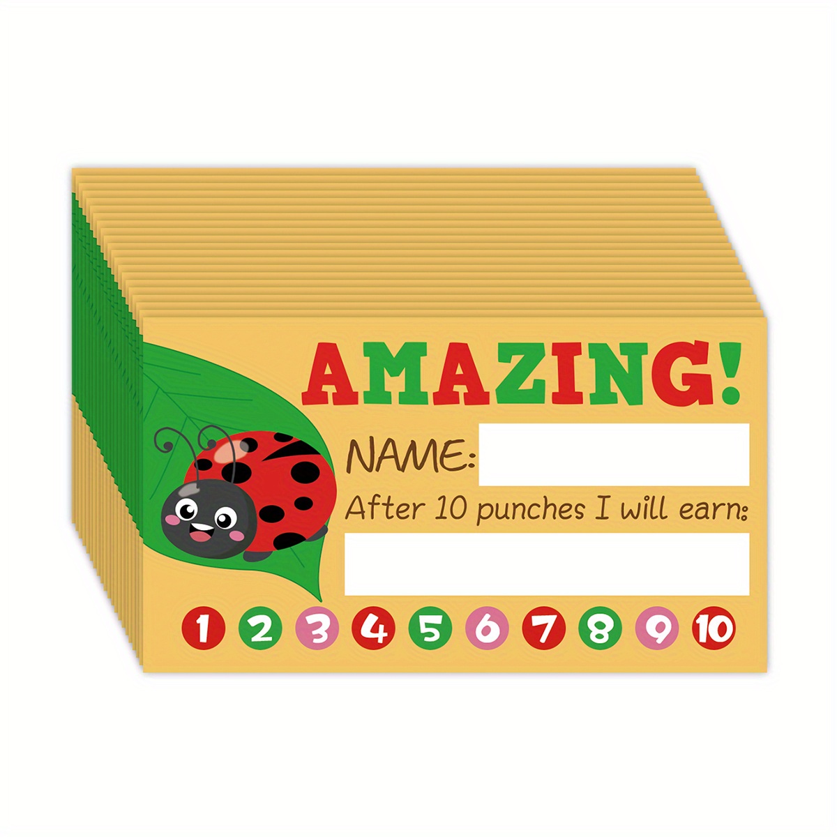 1/11pcs, Punch Cards With Hole Punch, My Reward Cards For Classroom Student  Home Behavior Incentive, For Business Loyalty Card, For Motivational Cute