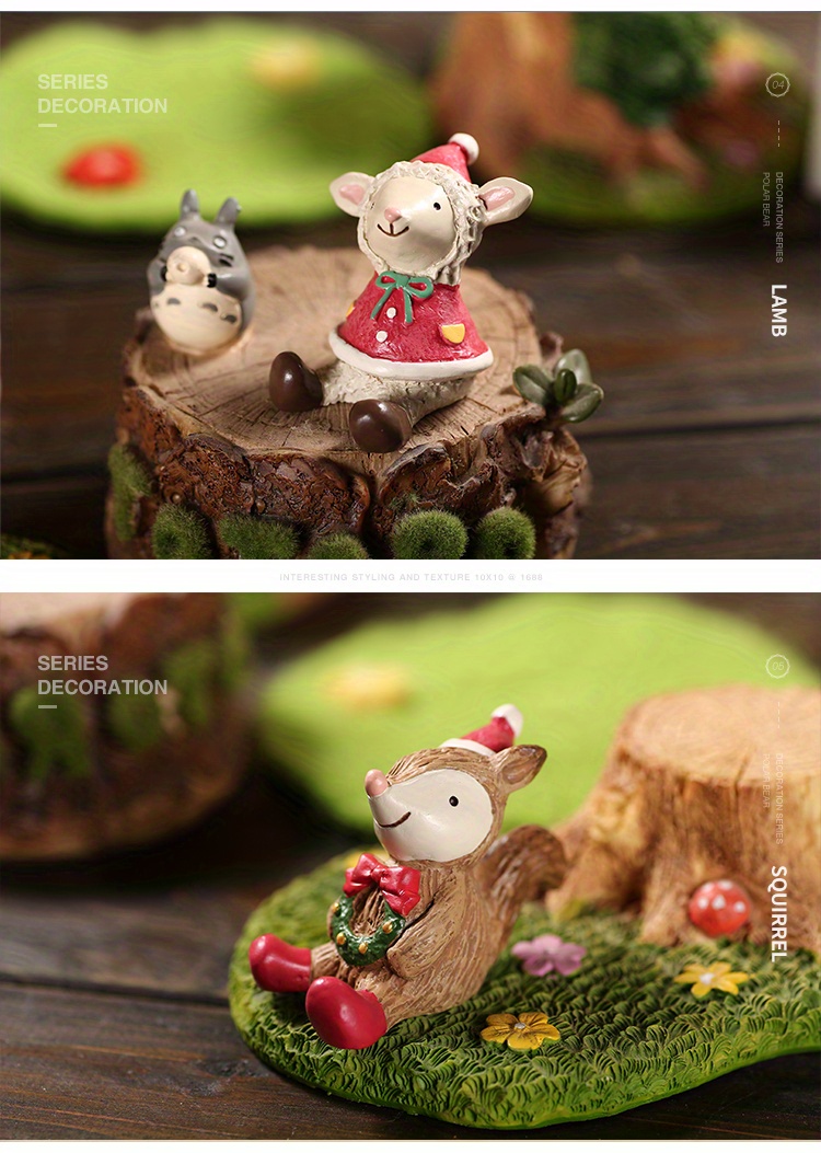 1pc adorno navidad resina pintado figuras festivas - Temu Dominican Republic, image size:750x1053