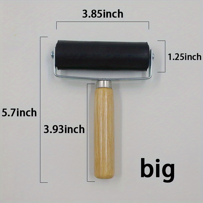 4-Inch Rubber Brayer Roller Tool for Printmaking Painting Print Ink and  Stamping