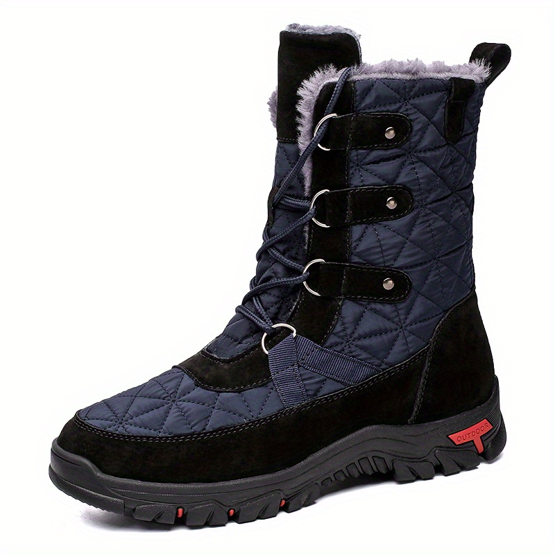 Botas Nieve Hombres, Zapatos Senderismo Cómodos Caña Alta Cordones Forro  Algodón Mantener Calor - Calzado Hombre - Temu