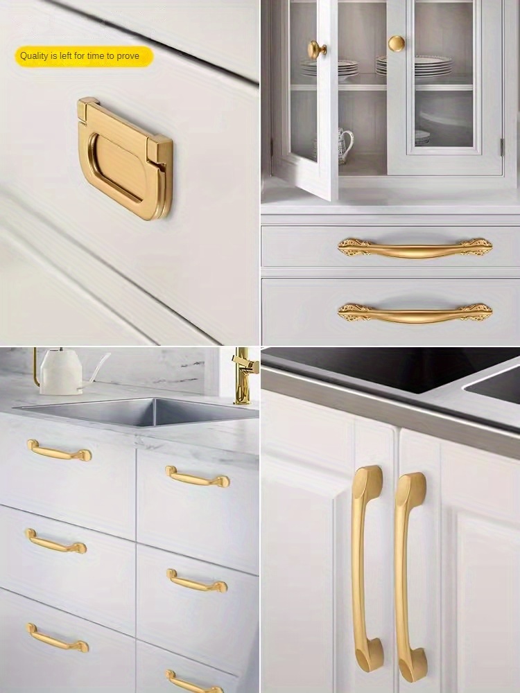 American Light Luxury Cabinet Modern Simple Golden Door Pull