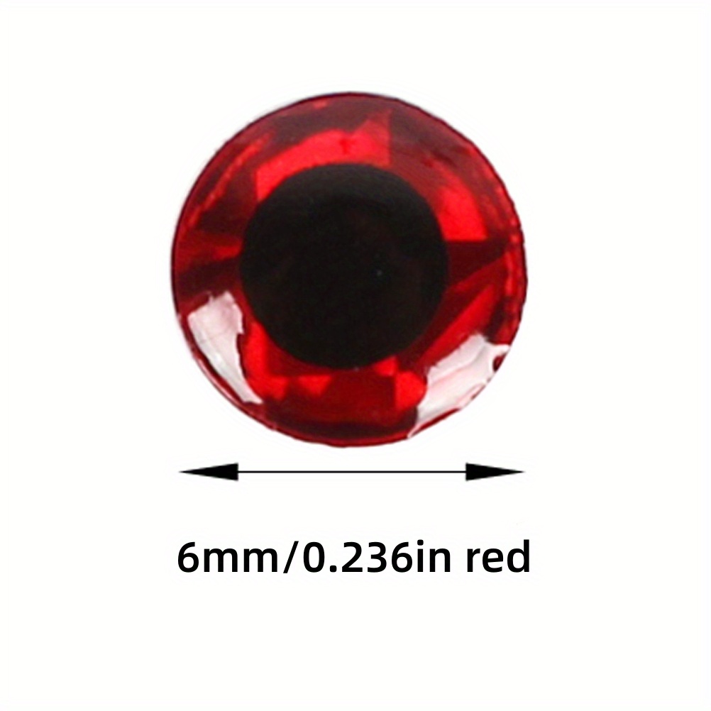 TEMU 600pcs 3d Animal Eye Bait Bionic Fish Eye Bait Fishing Gear Fishing Multiple Sizes 6/9mm(0.23/0.35in)