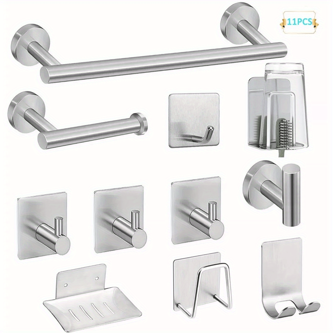 CHENEVER Toallero Colgante para Puerta, Colgador de Paño de Cocina y Baño,  Acero Inoxidable - Plateado : : Bricolaje y herramientas