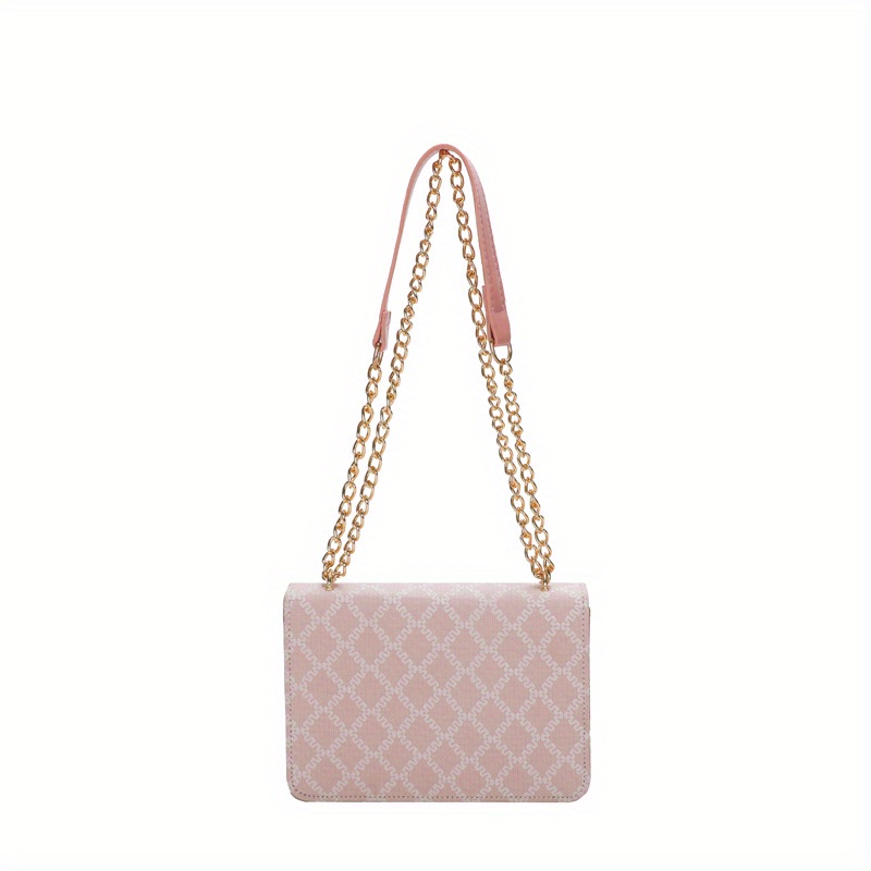 Fashion Rhombus Pattern Crossbody Bag Womens Chain Shoulder Bag Simple  Square Handbag Purse - Bags & Luggage - Temu
