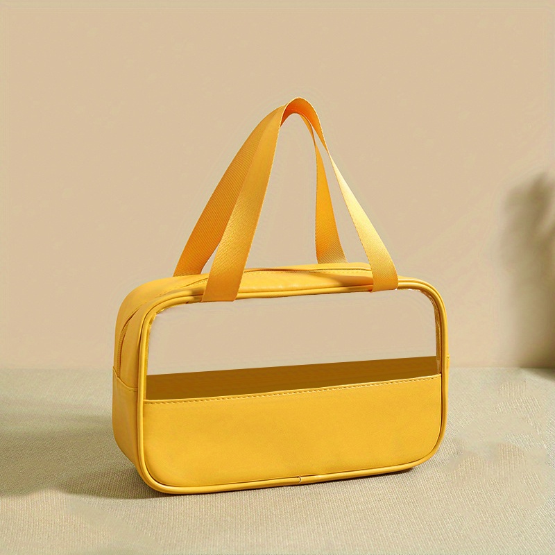 Hello Sunshine Recycled Canvas Makeup Bag - Yellow Text Cosmetic Pouch –  Sun & Song