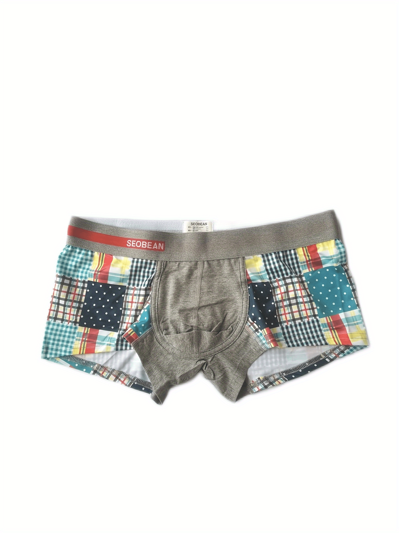 Ctreela Men's Vintage Boxer Briefs, Plaid Pajama Lounge Shorts, Comfy  Breathable Underpants, Soft Knicker Underwear