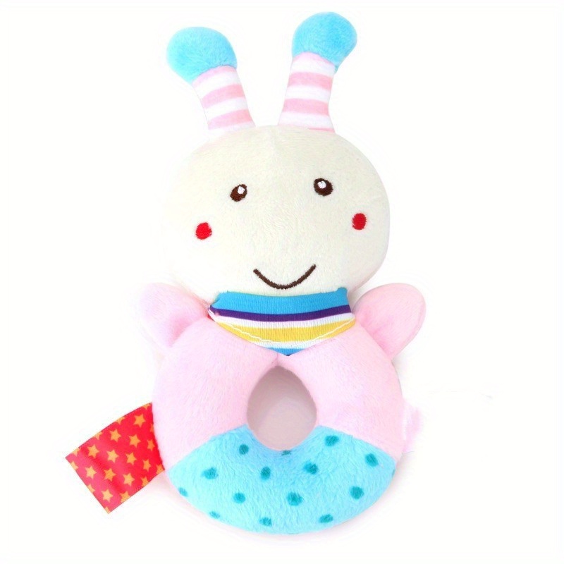 cute cartoon animal hand rattle round hand rattle baby toy baby hand rattle plush toy details 2