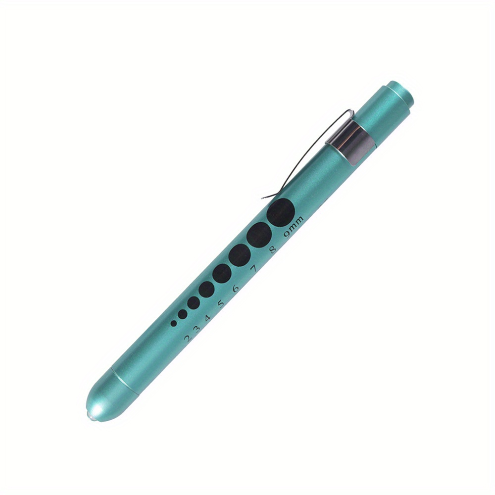 E-outstanding Linterna médica para bolígrafo, linterna de inspección médica  LED reutilizable con medidor de pupila y regla para enfermeras y médicos