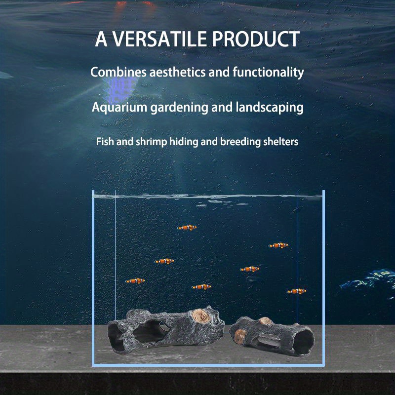 Aquarium Simulation Hollow Tree Stump Fish Tank Ornament Fish And