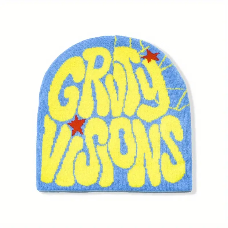 Beanie Unisex Y2K Con Lettere - Cappello A Maglia Elastico Per Donna E Uomo - Foto 11