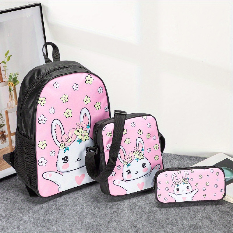 13.8 Inches (35 Cm) 3pcs/set Children's Backpack, Lunch Box And Pencil Case  Set, Perfect For Traveling, Camping And Casual Cartoon Backpack, With  Padded Back And Adjustable Shoulder Straps, Stylish Soccer Elements Print