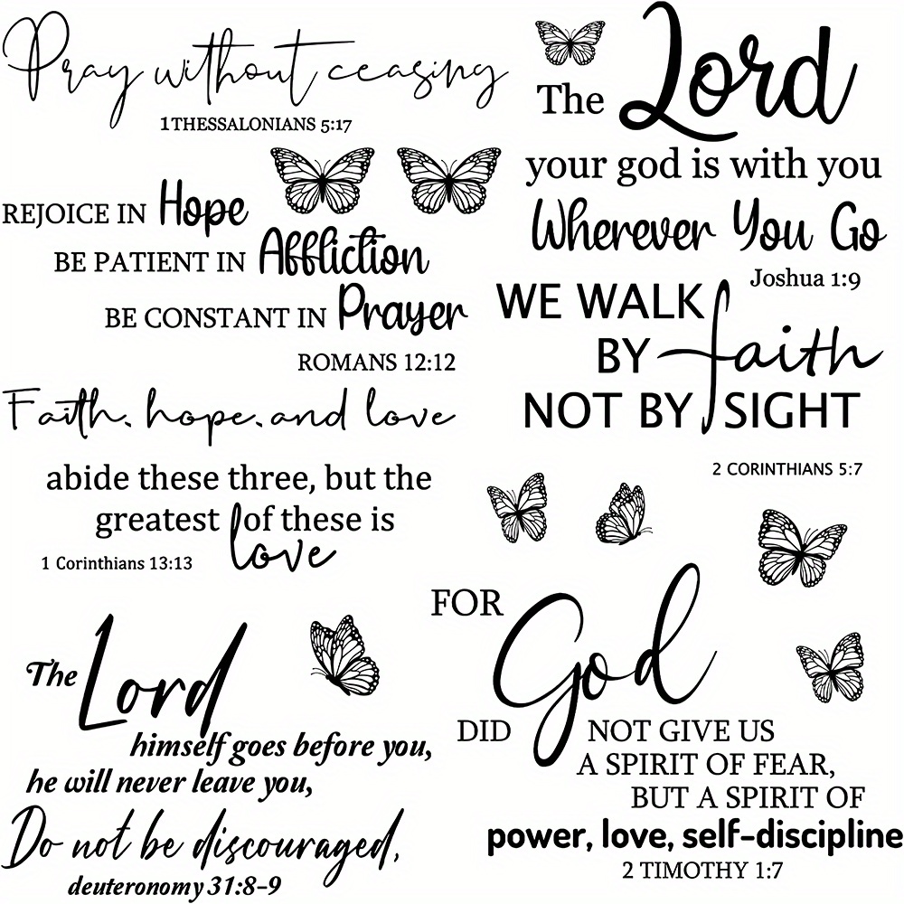 Wall Stickers, Vinyl Wall Decals, Living Room Bedroom Bathroom Kitchen  Inspirational Quotes Bible Verse Christian Prayer Religious Home Vinyl Art  Wall