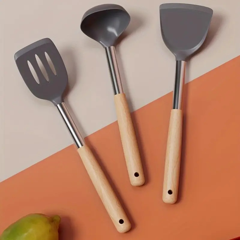 Wholesale Silicone Spatula W/ Wooden Handle