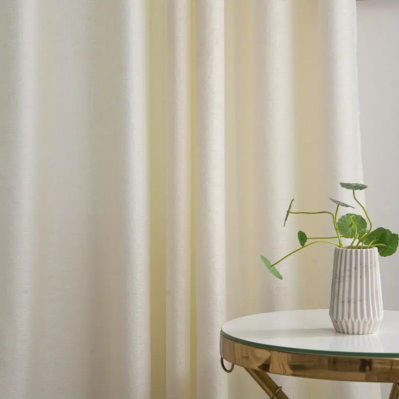 1pc Faux Silk Linen Solid Color Vorhang Studienzimmer Küche - Temu