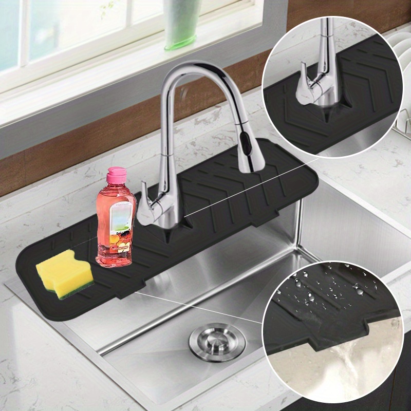 Kitchen Countertop Drain Mat Hand Washstand Anti splash Mat - Temu