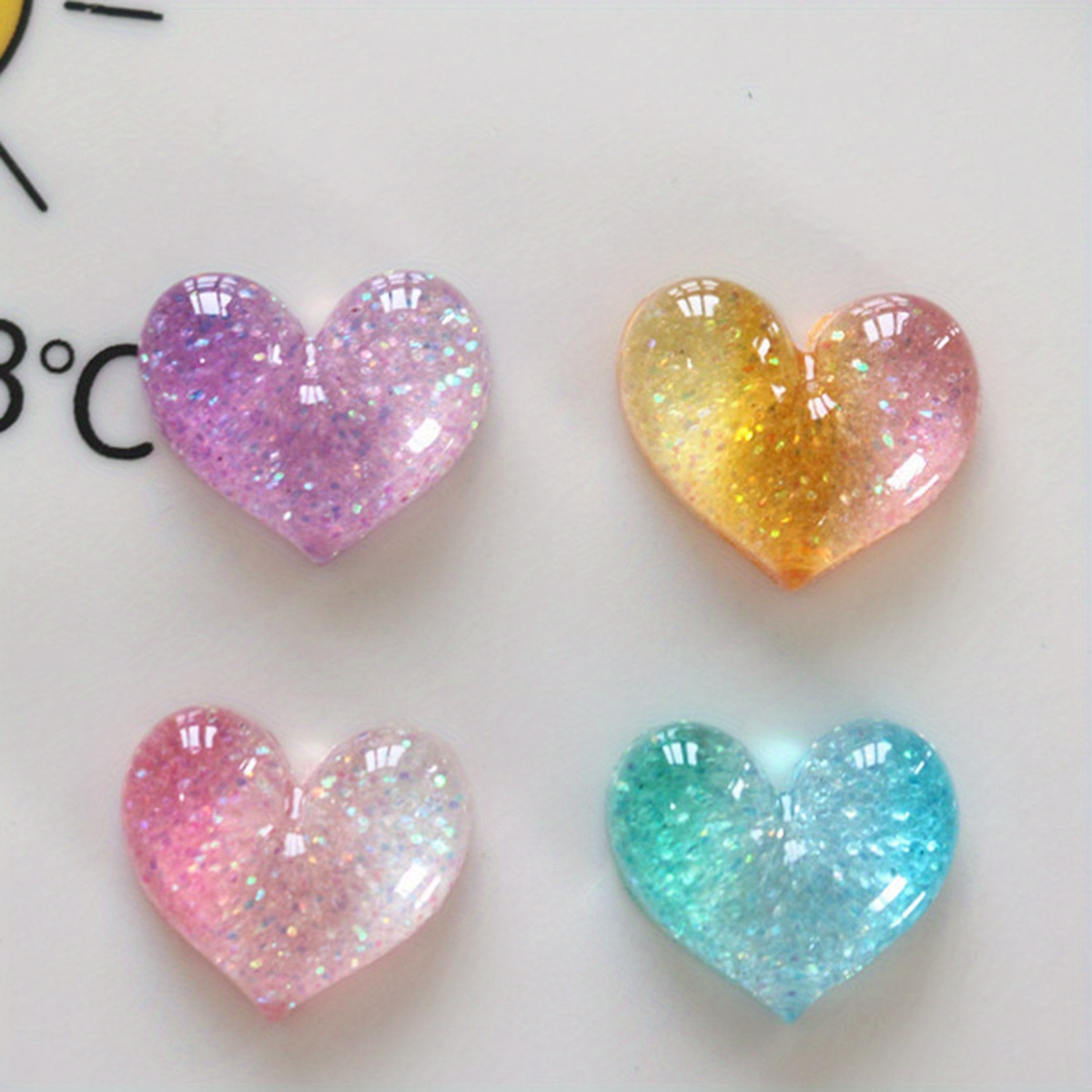 Colorful Uv Plated 3d Heart Shape Flat Back Acrylic Loose Beads For Hairpin  Phone Chain Accessories Diy Crafting Jewelry Making Supplies - Temu Austria