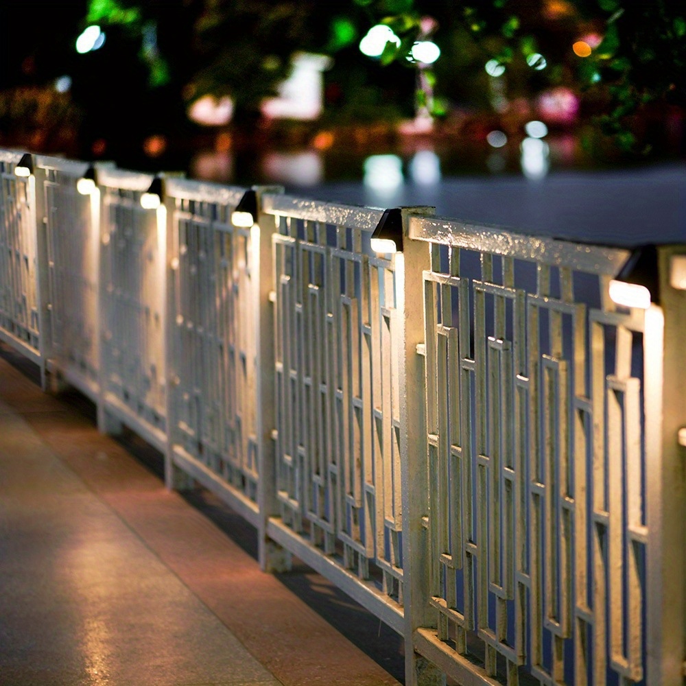 Metal fence solar deals lights