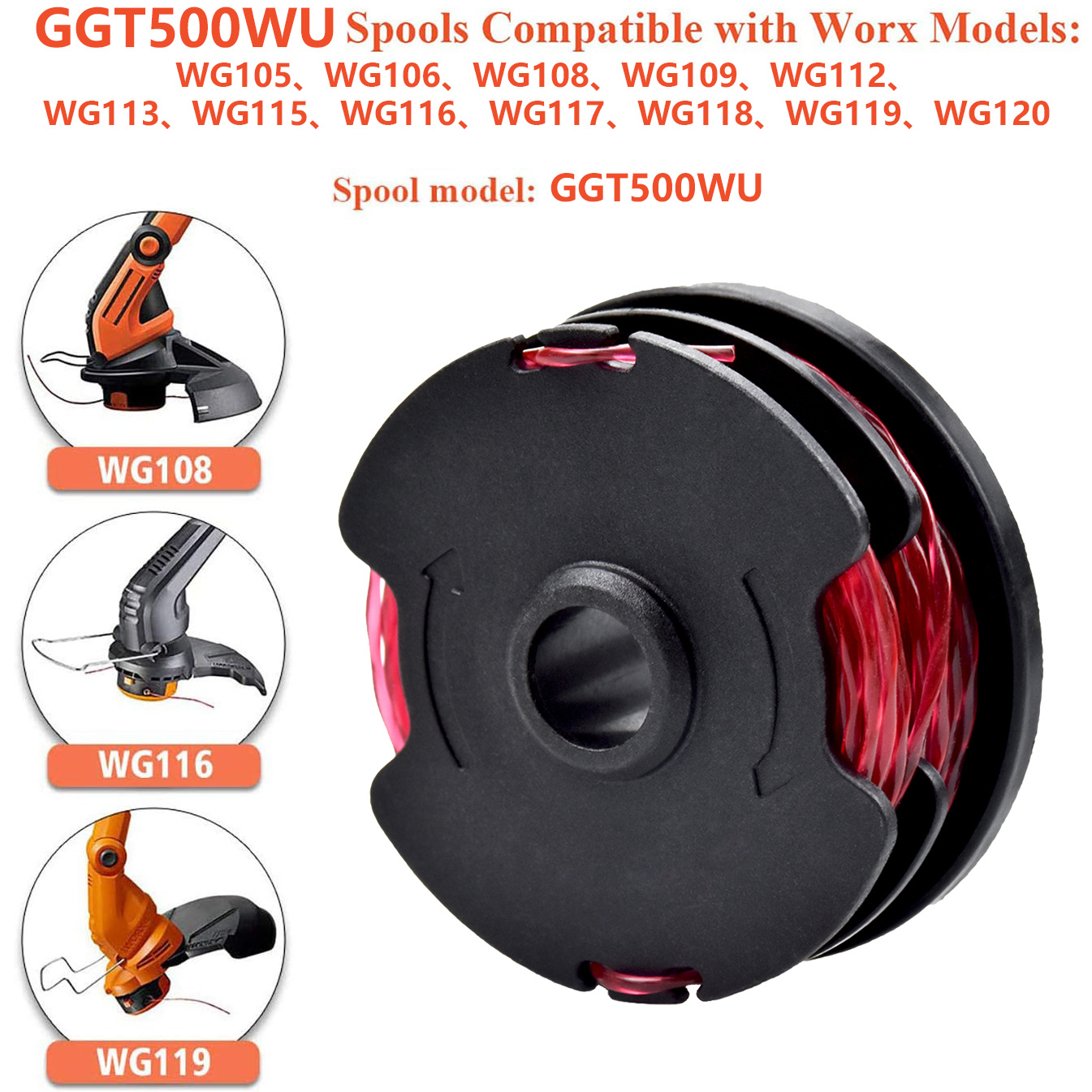 6pcs Ggt500wu Eater Spool Replacement For Hyper Tough Temu