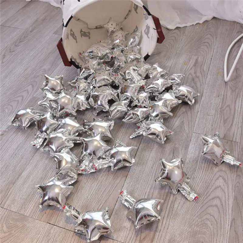 Silvery Star Balloons Aluminum Foil Balloon Mylar Balloon - Temu