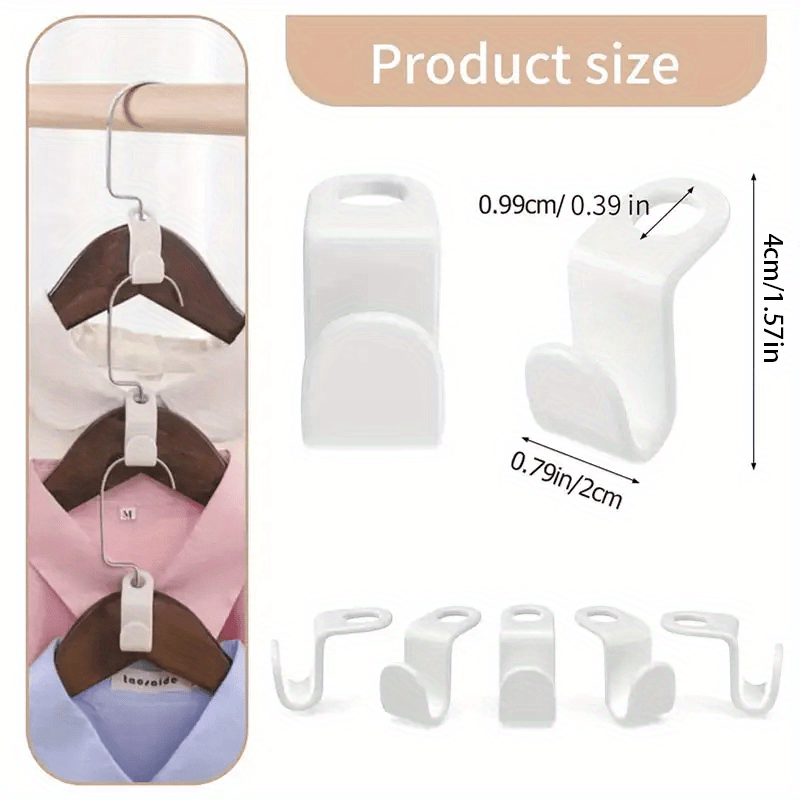 Plastic Clothes Hanger Hooks, Magic Hanger Connector, Space Saving