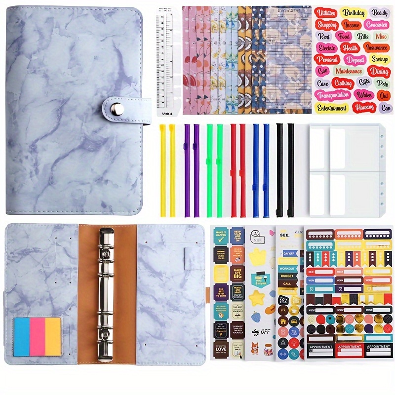 Creative Budget Binder, A6 Business Cash Budget Financial Planner, Binder  With Zipper Cash Envelopes - Temu Israel