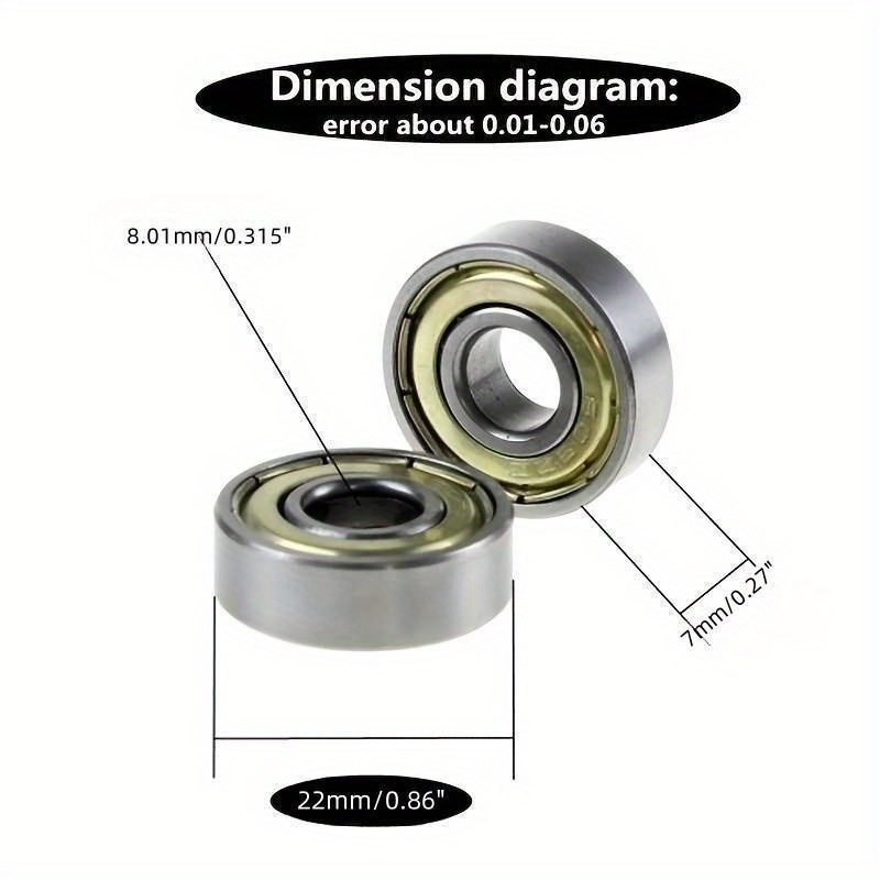 608ZZ Shielded ball bearing MR608Z