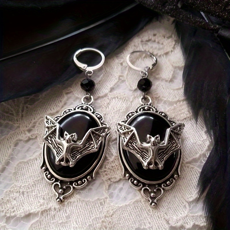 Regerly Orecchini Di Halloween 3 Pezzi - Pipistrello E Ragno In Acrilico, Nero, Accessori Da Donna Per Feste In Costume