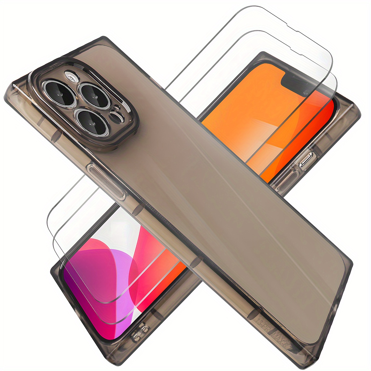 Square Transparent Phone Case Iphone 14 Plus 13 Pro Max - Temu