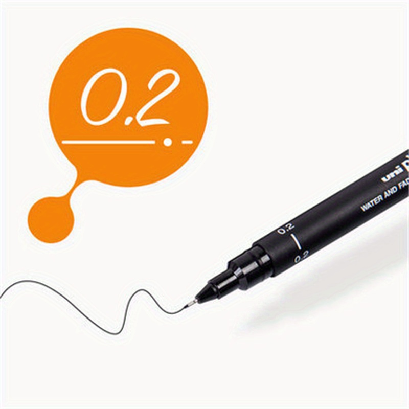 Uni Pin Fineliner Drawing Pen - Complete Set of 9 Grades - Black Ink