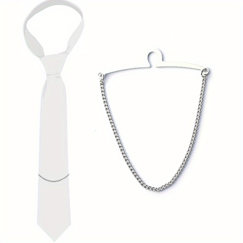Metal Tassel Chain Tie Clip Tie Fixed Buckle Men's Fashion Tie