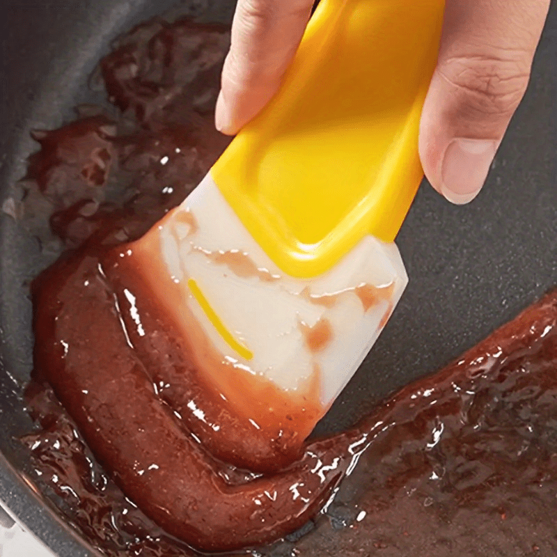 Silicone Pan Scraper, Kitchen Scraper Spatula Cake Baking Pastry Gadgets  Dirty Pan Pot Dishes Cleaner Scraper Oil Stain Cleaning Tools - Temu