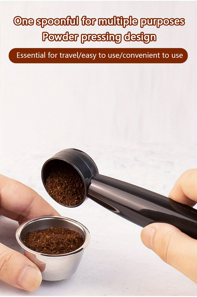 Coffee Powder Presser Spoon Scoops Tamper Expresso Measuring Teaspoon Spoon