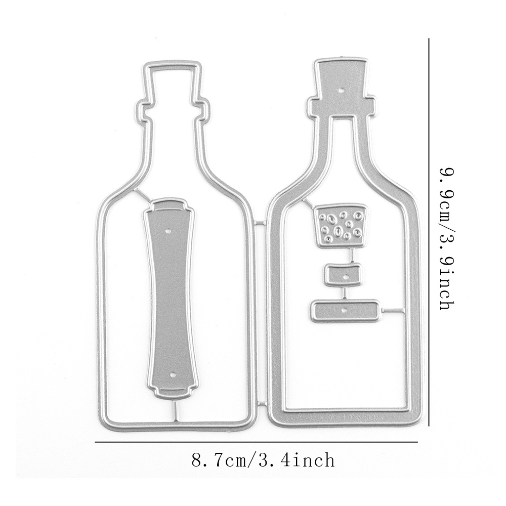 Message Bottle Shaker Metal Cutting Dies Stencils For Scrapbooking Decorative Embossing Paper Cards