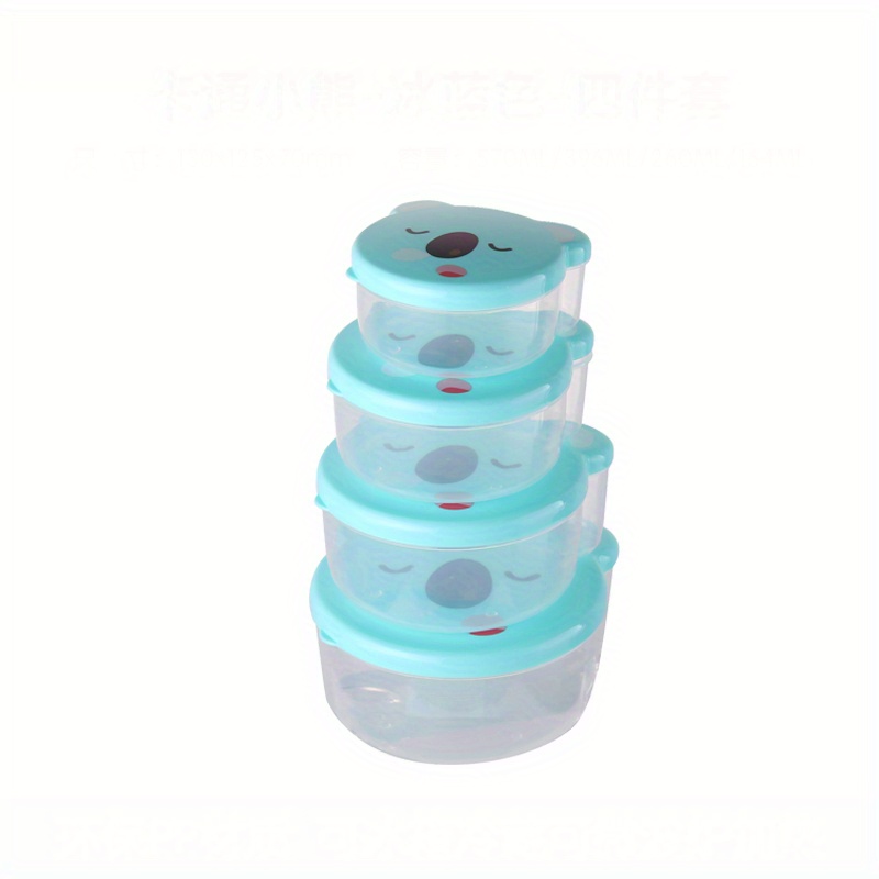 4 piece stackable snack containers