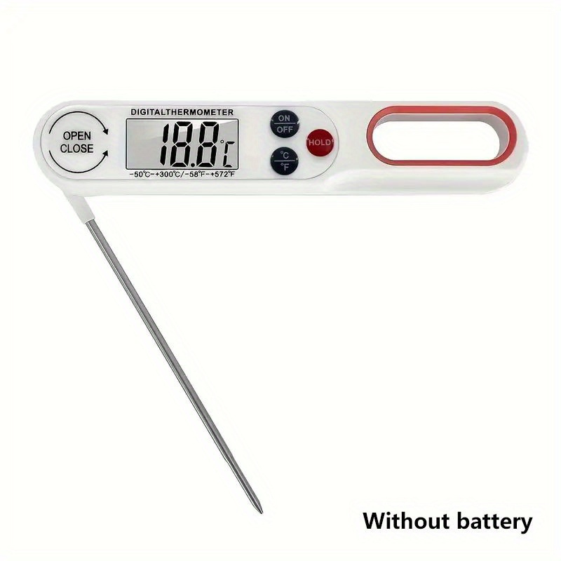 Digital Meat Thermometer Cooking Food Kitchen BBQ Probe Water Milk Oil  Liquid Oven Digital Temperaure Sensor Meter Thermocouple Color: white