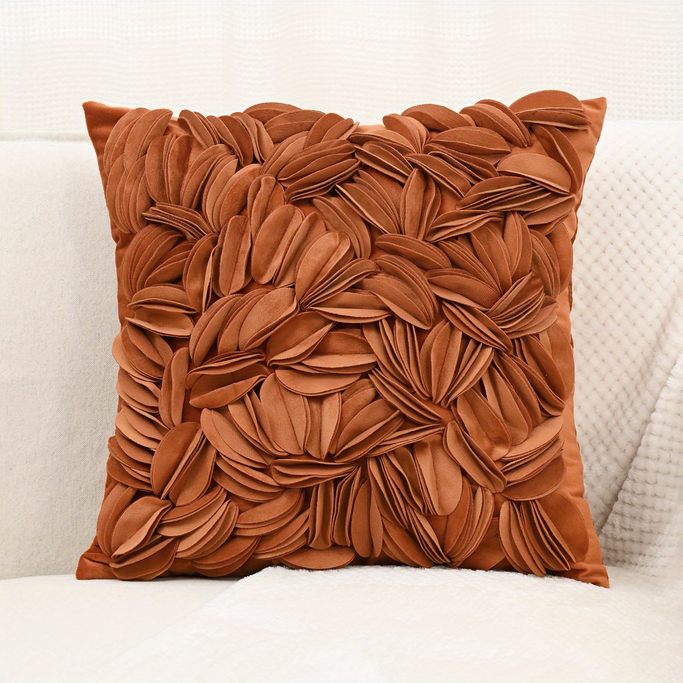 Solid Color Polyester Throw Pillow - Temu