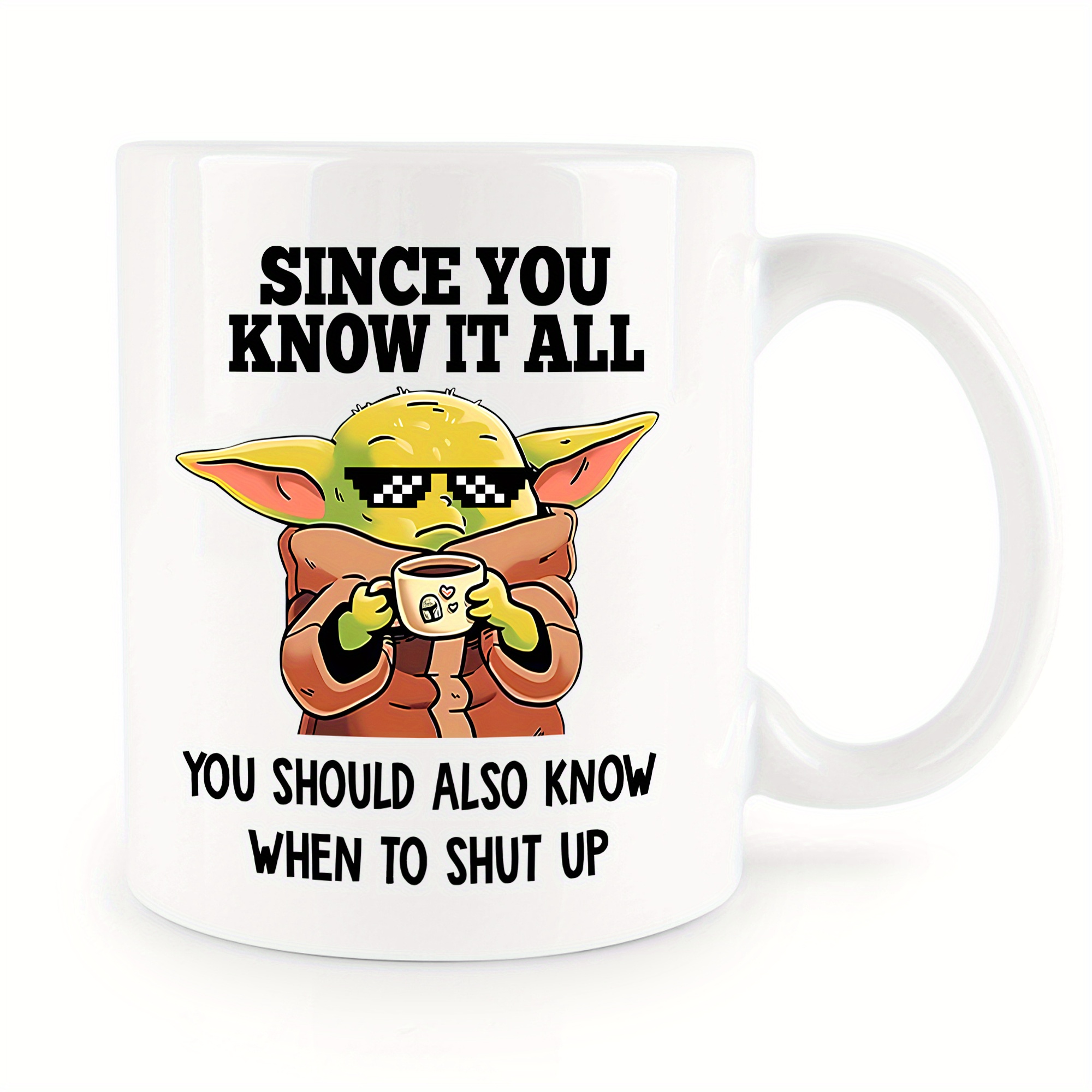 Coffee Spelled Backwards is Effoc Baby Yoda Ceramic Coffee Mug 11/15oz