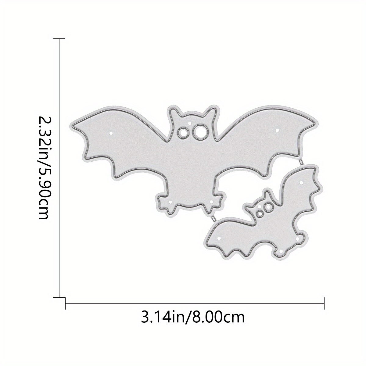 Fustelle in metallo con pipistrelli di Halloween, per realizzare biglietti, goffratura per scrapbooking, album fai da te e decorazioni di biglietti di carta